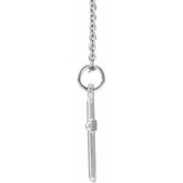 14K White Cross 18" Necklace